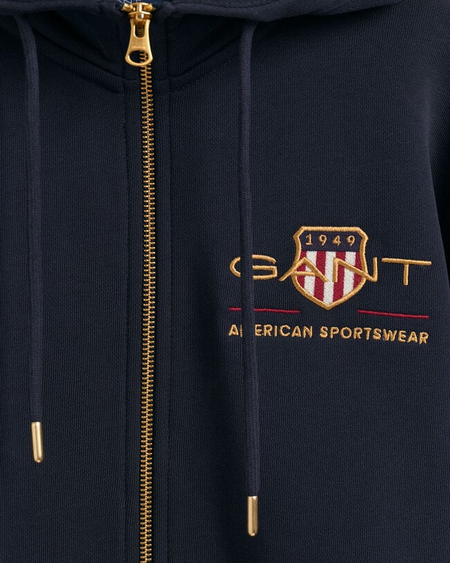 Sweat à capuche zippé Archive Shield