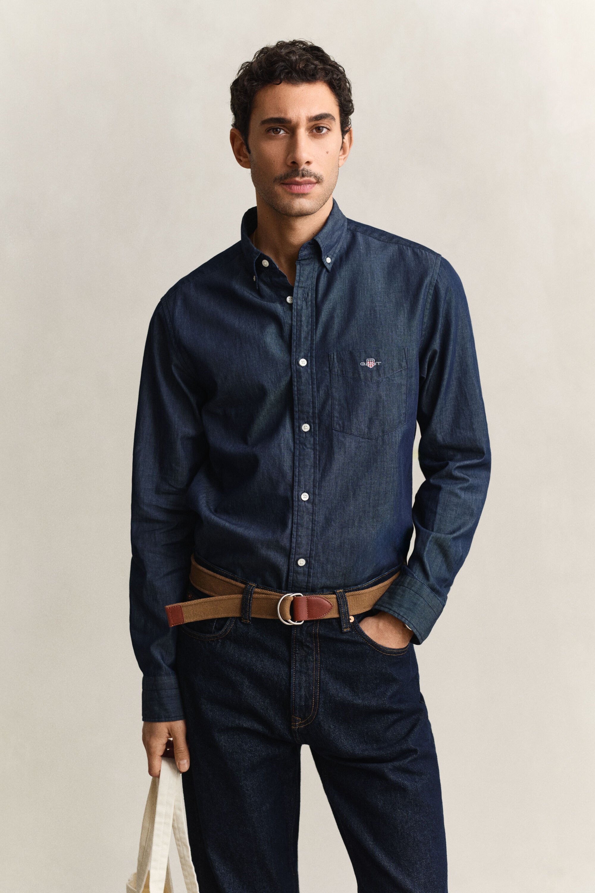 Chemise coupe regular indigo