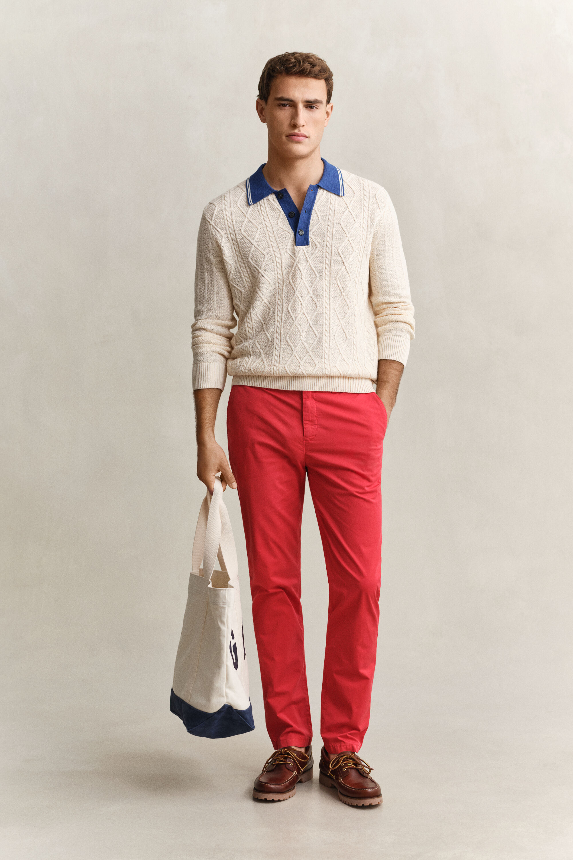 Pantalon chino effet délavé