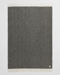 Jeté de lit en laine à chevrons