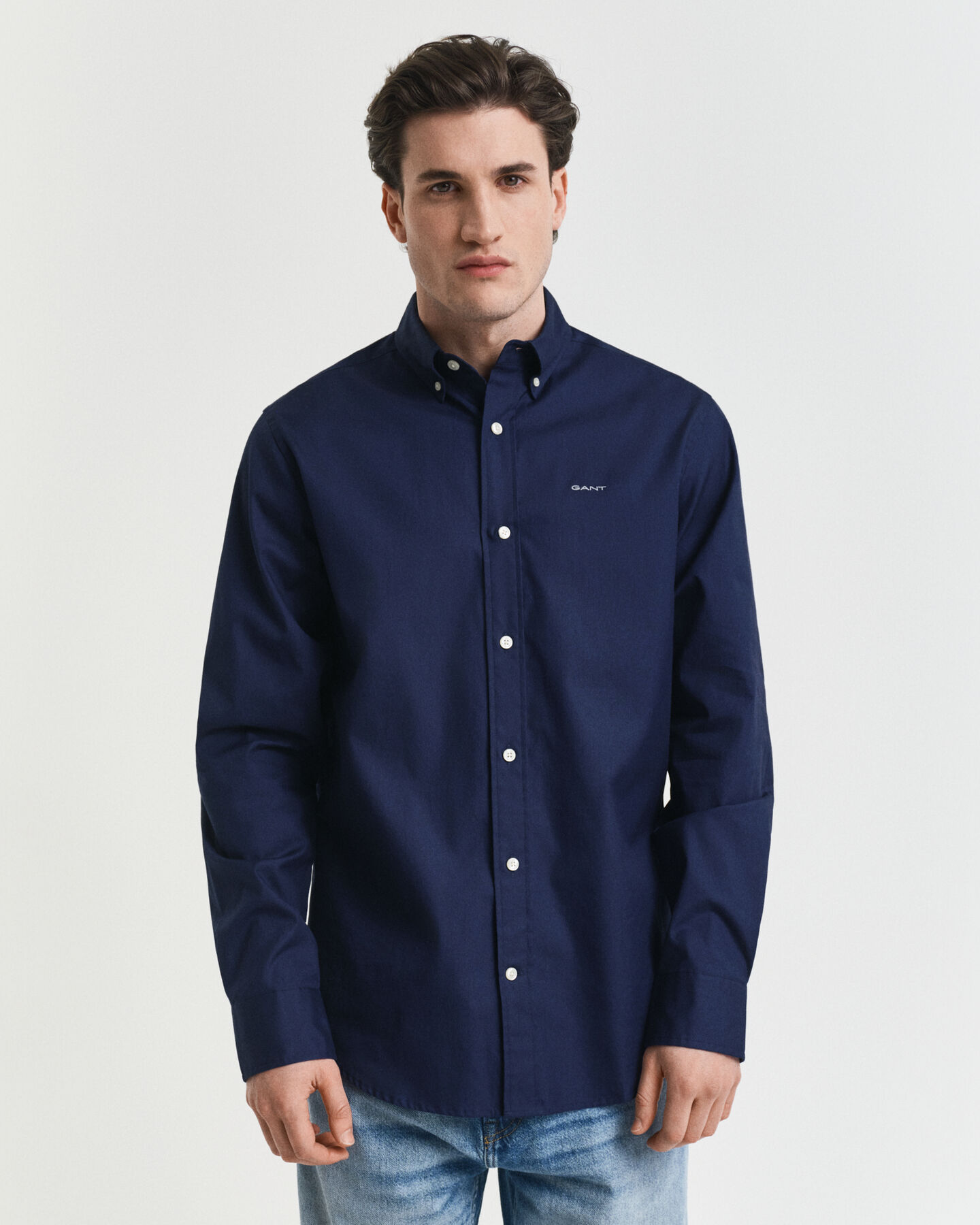 Chemise coupe regular en coton Oxford Pinpoint