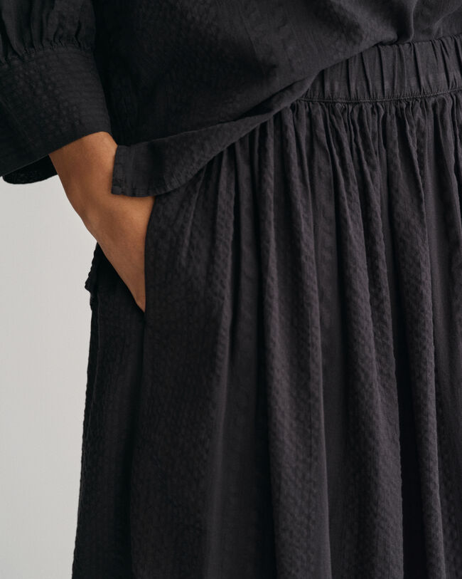 Jupe à rayures Seersucker Pull-On