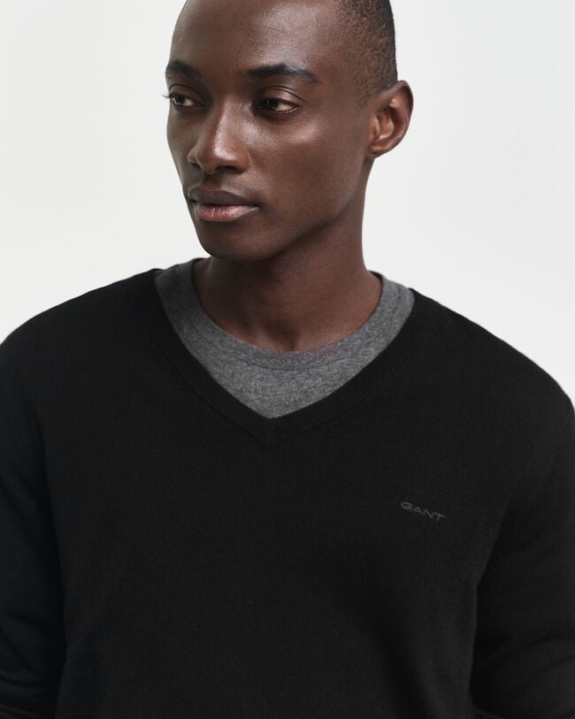 Pull col V en laine mérinos extrafine