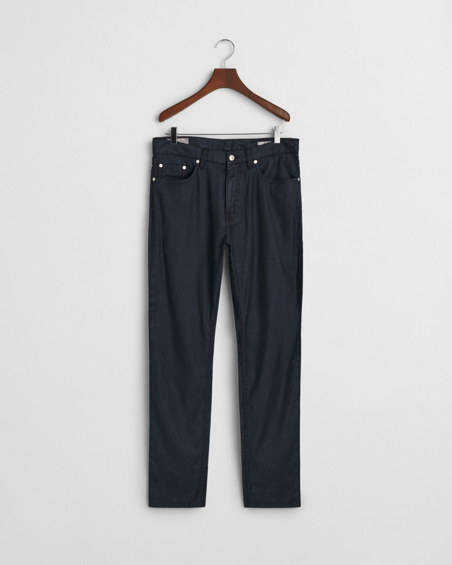 Jean coupe slim en coton et lin