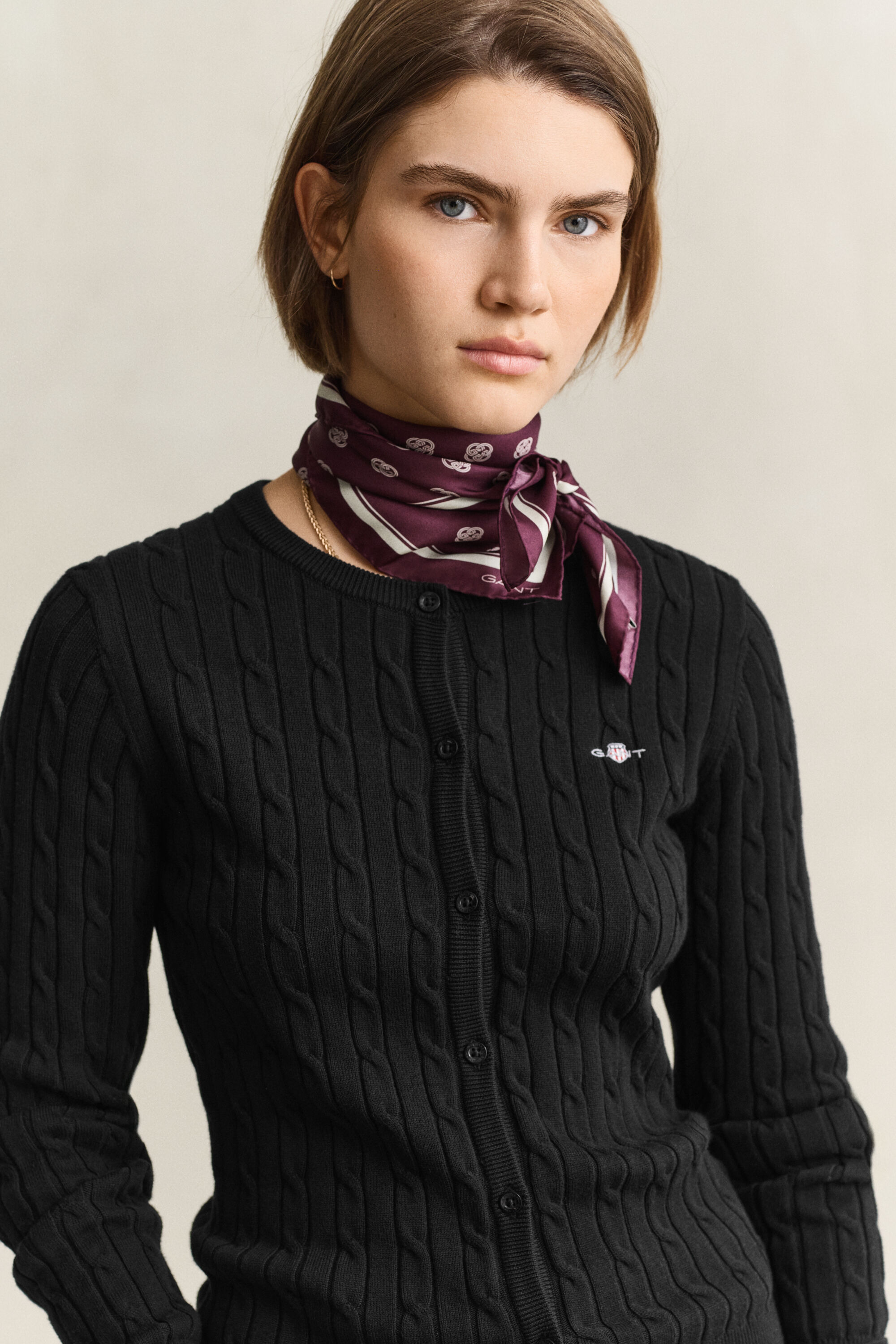 Cardigan en maille torsadée