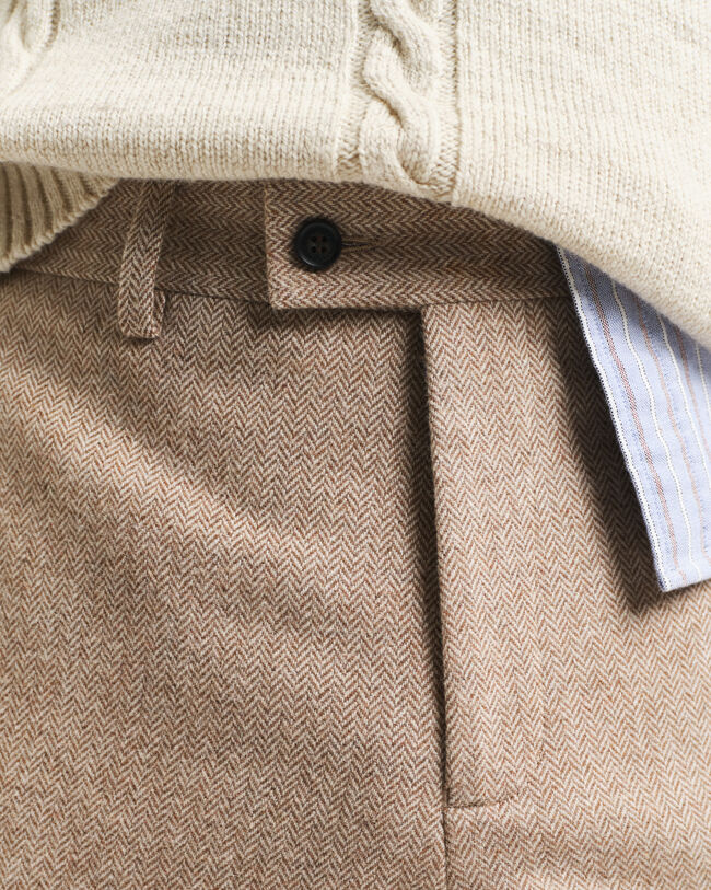 Pantalon de costume slim fit &agrave; chevrons