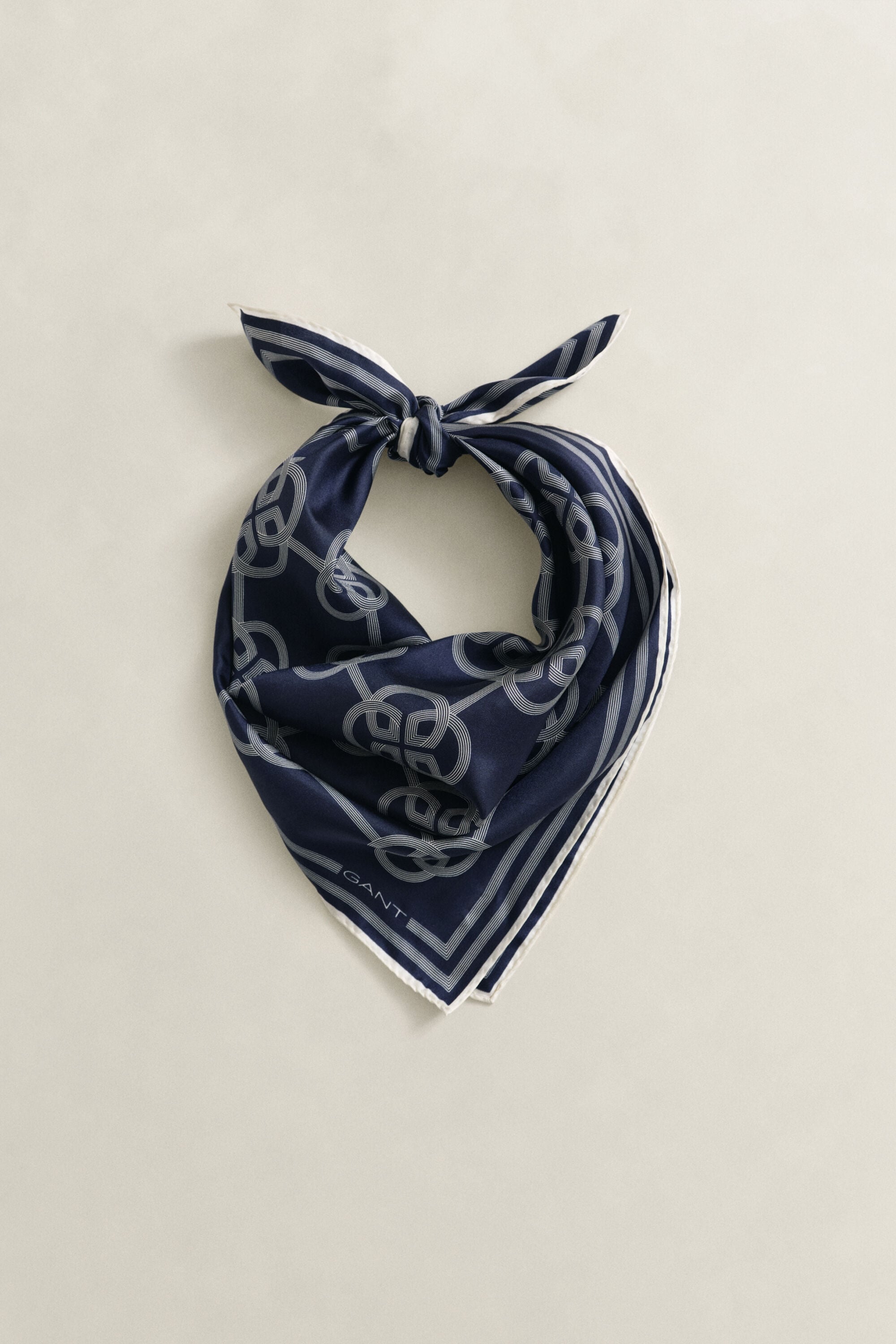 Foulard en soie à imprimé monogramme
