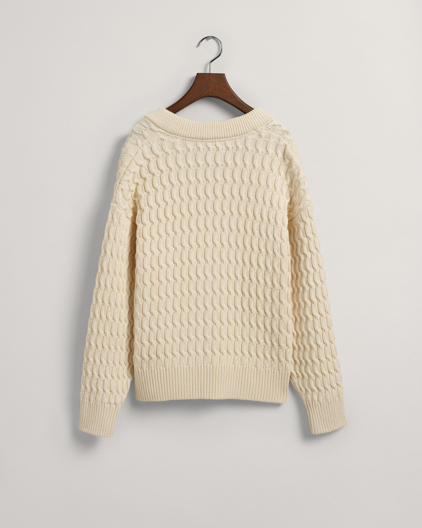 Cardigan col V en coton Textured