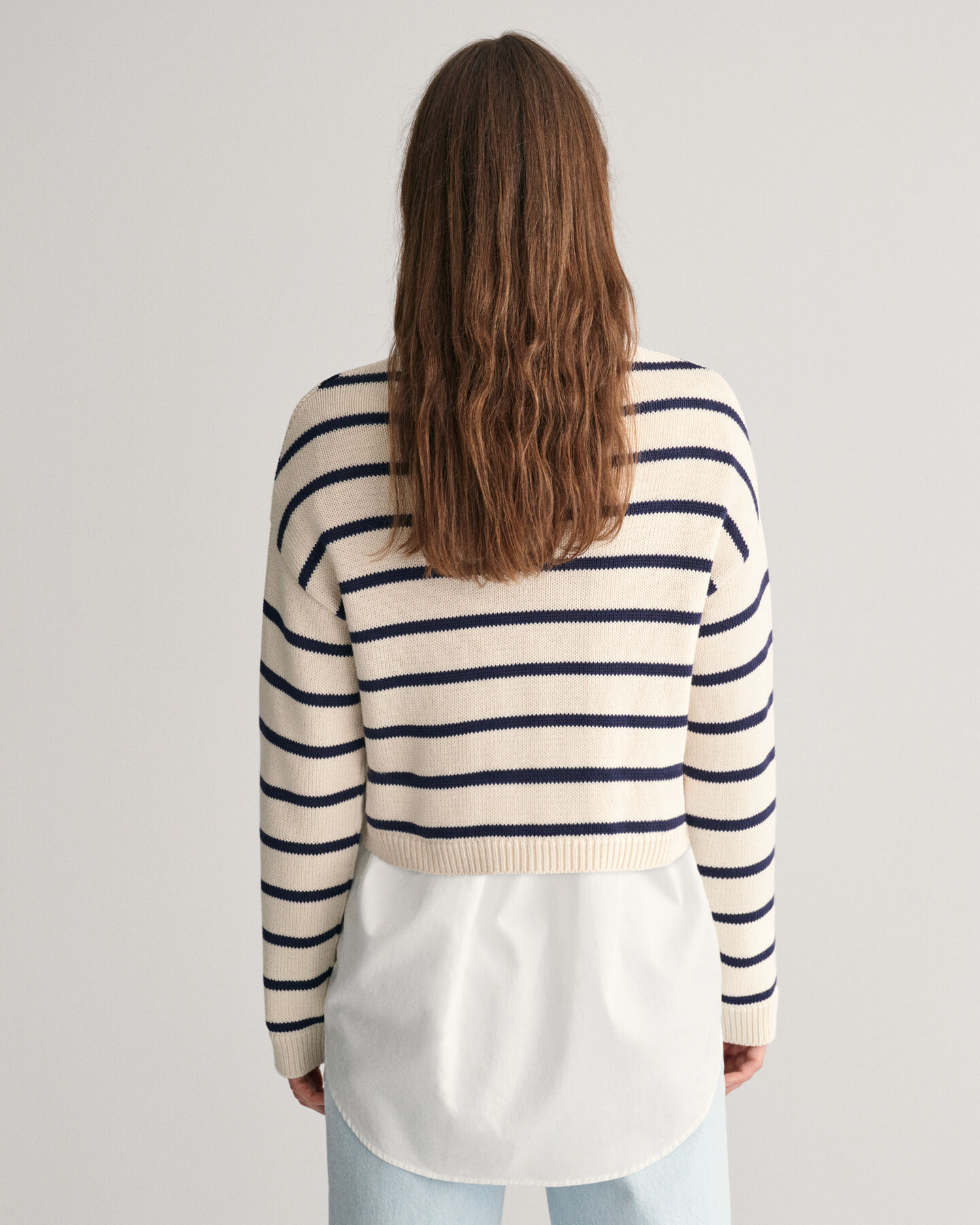 Pull ras du cou à rayures