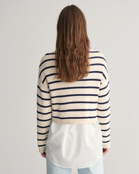 Pull ras du cou à rayures