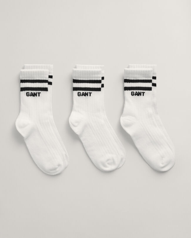 Lot de 3&nbsp;paires de chaussettes c&ocirc;tel&eacute;es Logo Kids