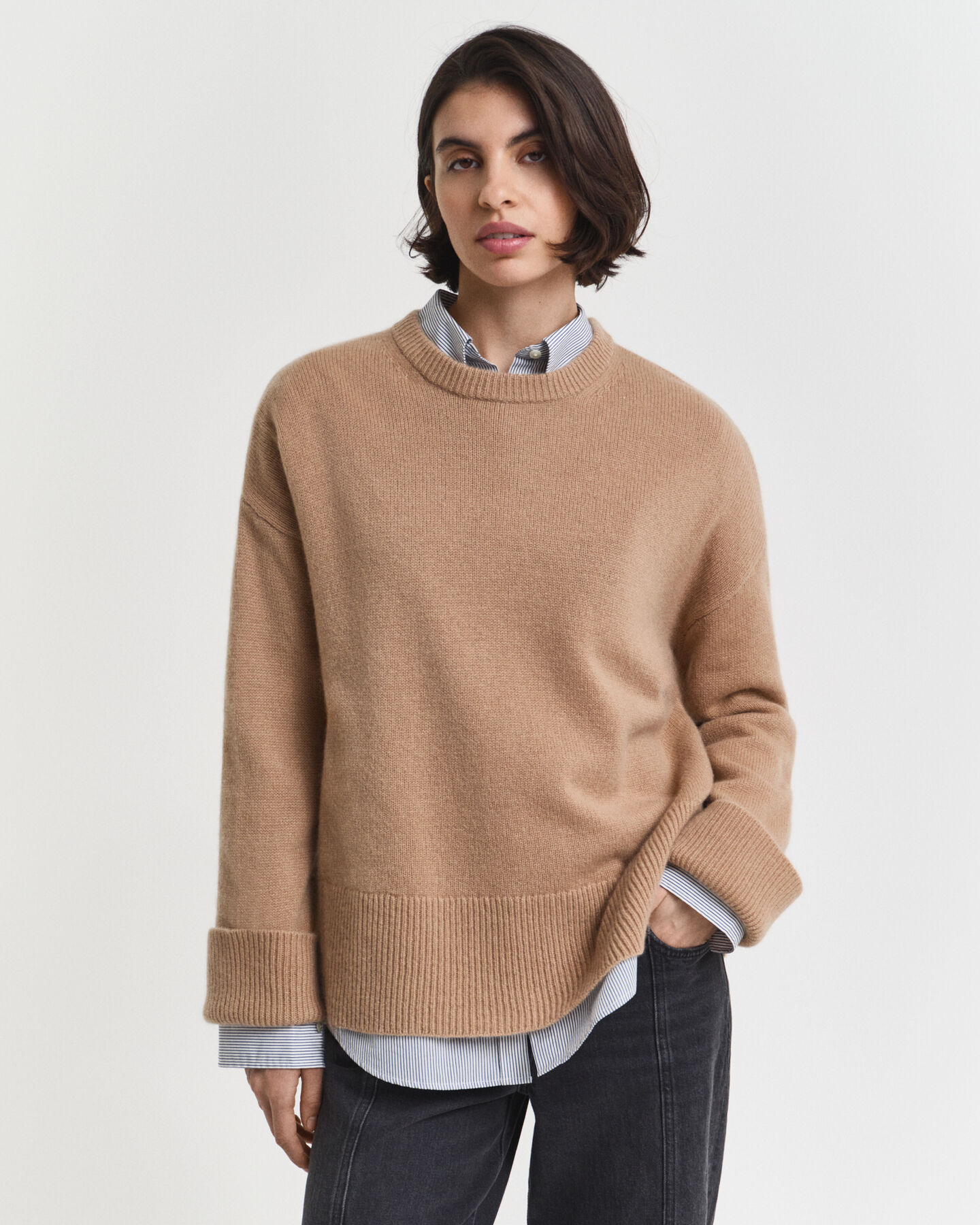 Pull col rond en cachemire