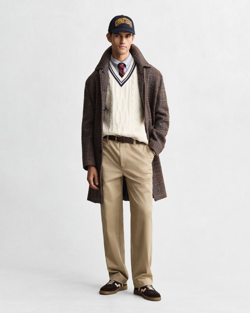 Pull sans manches en maille torsadée