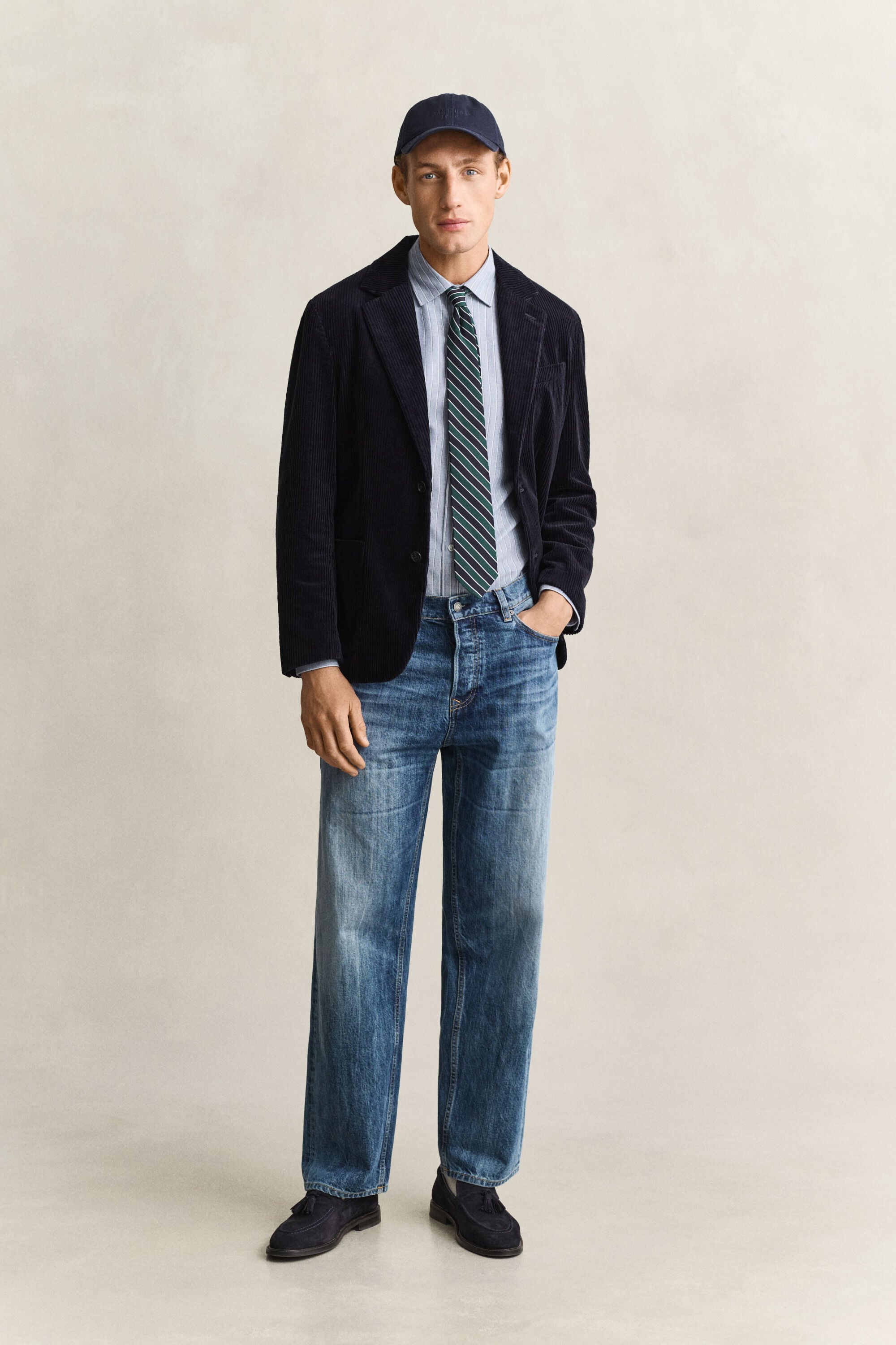 Chemise en flanelle chinée à rayures