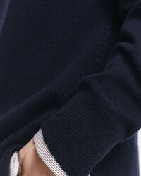 Pull col rond en laine et cachemire doux