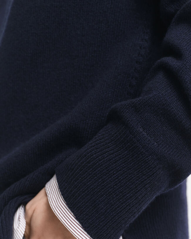 Pull col rond en laine et cachemire doux