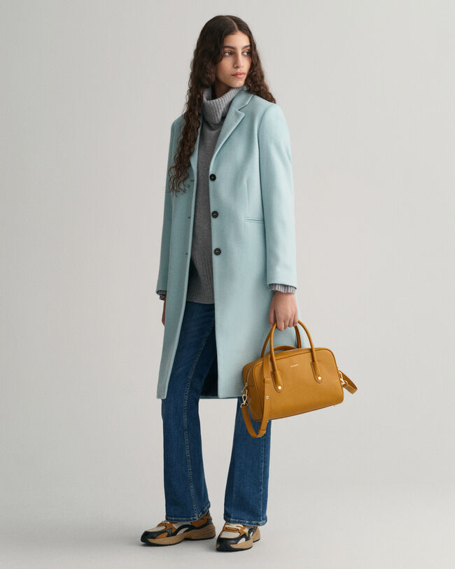 Manteau élégant en laine mélangée