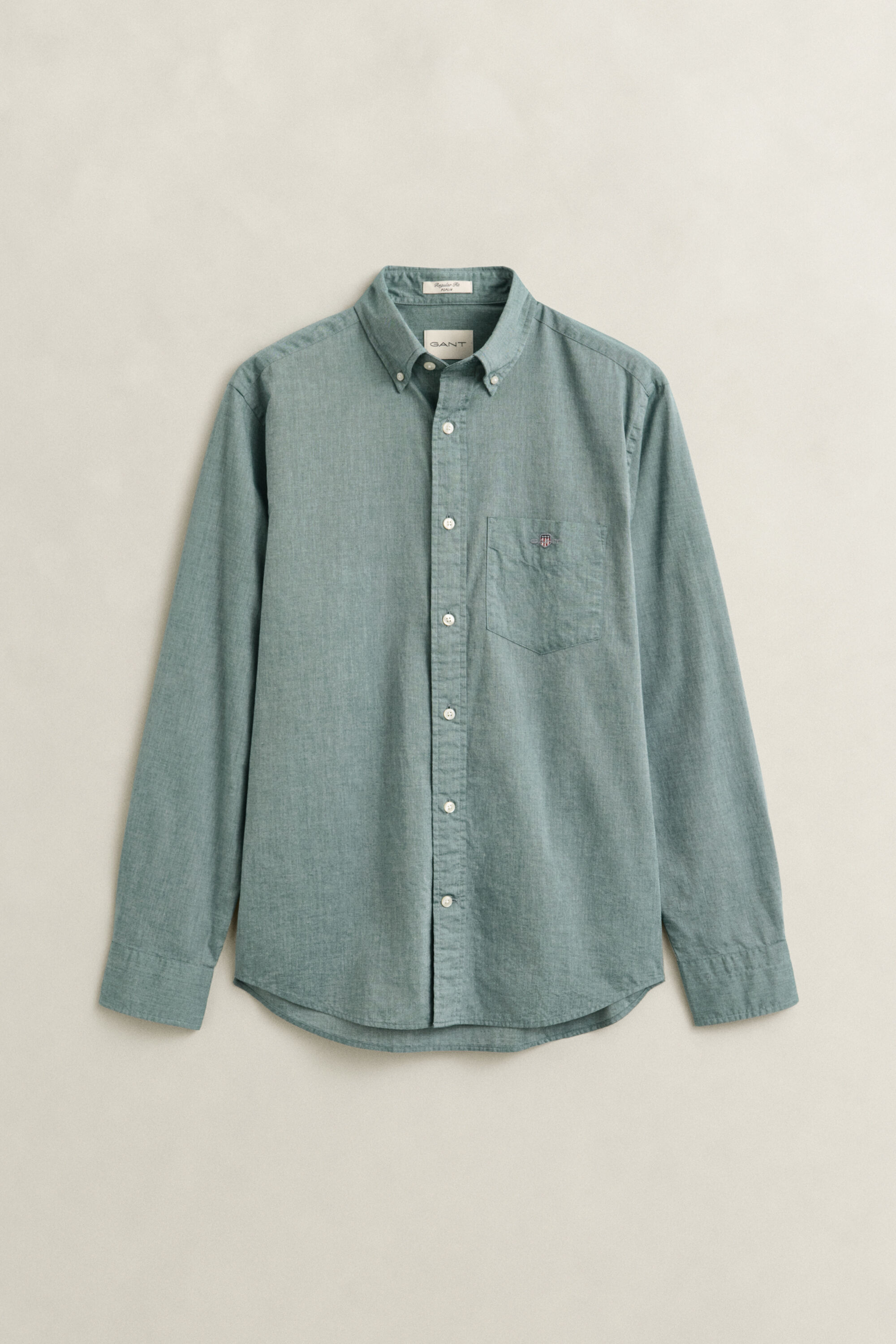 Chemise coupe regular en popeline classique