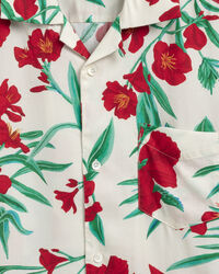 Chemise relaxed fit en lyocell Pure Prep &agrave; fleurs et manches courtes