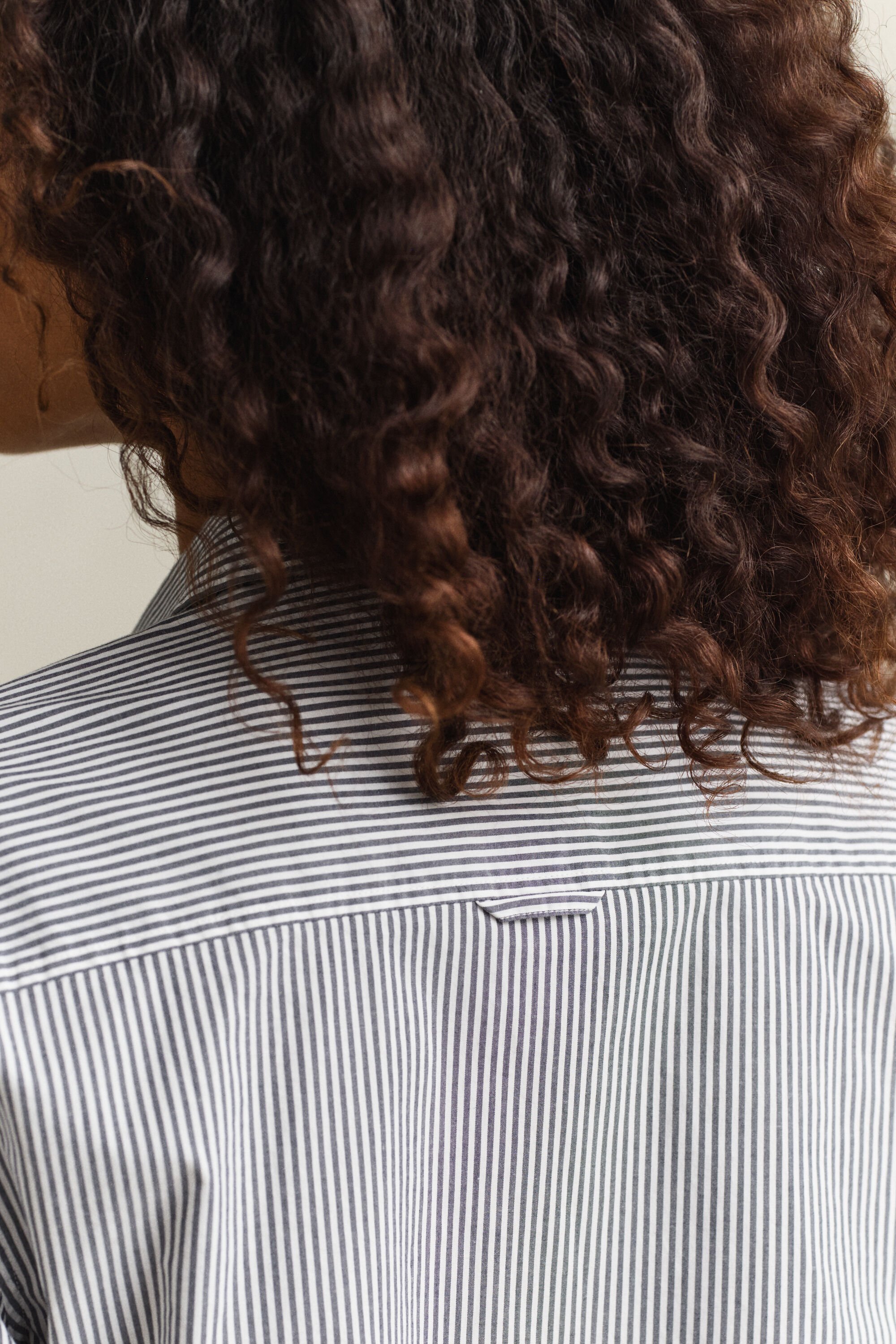 Chemise coupe slim en popeline à rayures