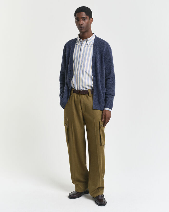 Cardigan en laine mélangée moulinée