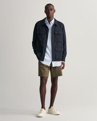 Chemise regular fit en lin &agrave; rayures