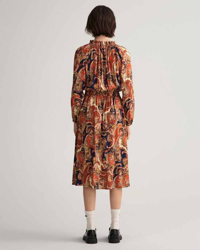 Robe à col bateau Paisley