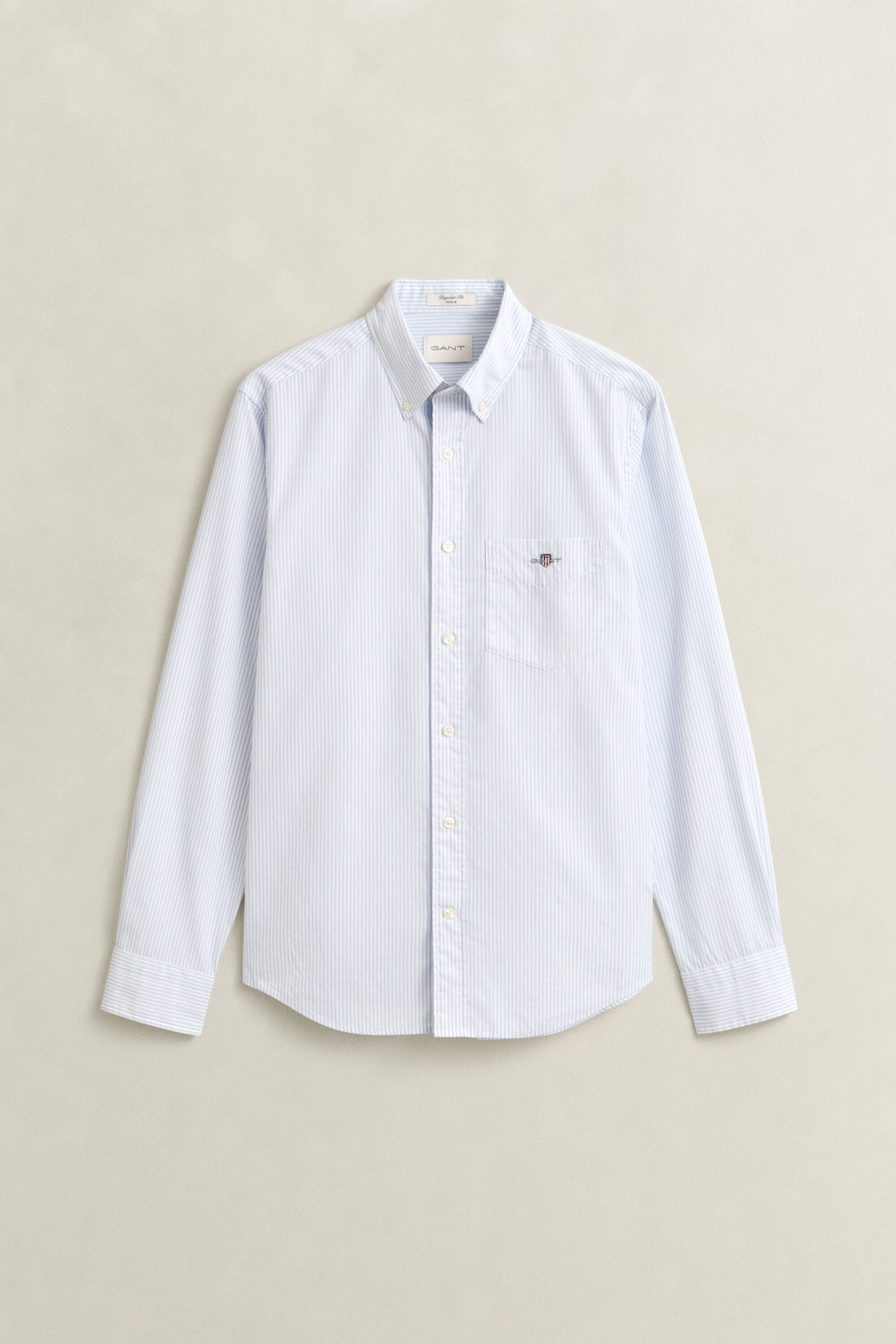 Chemise regular en popeline à rayures classique