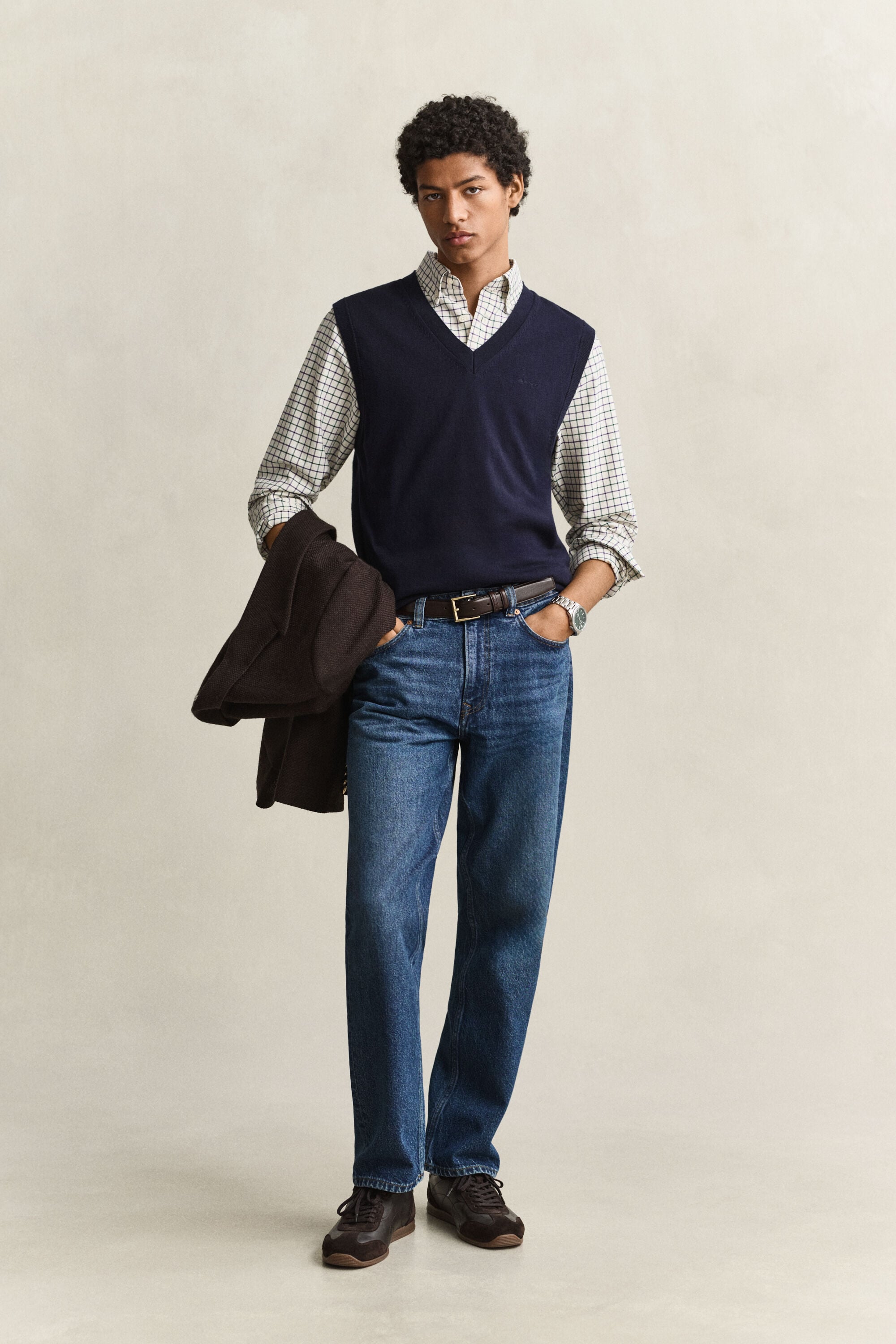 Chemise en coton Oxford à carreaux Archive