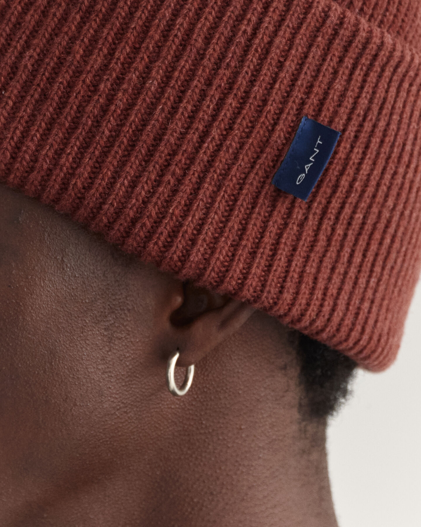 Bonnet en maille côtelée