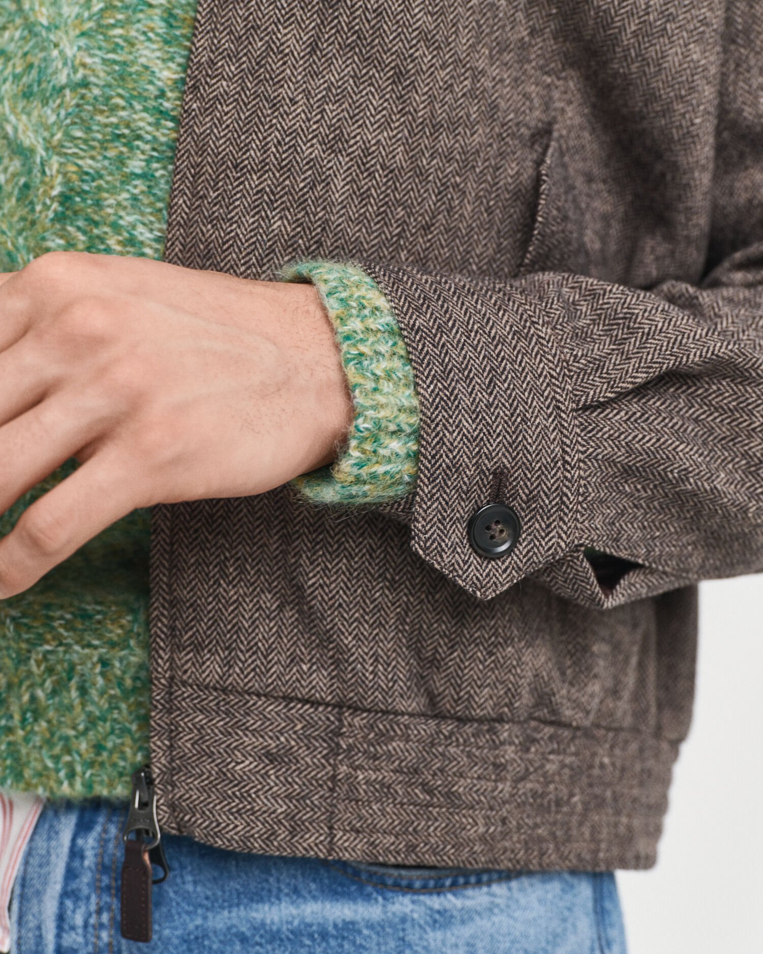 Veste Harrington en laine mélangée