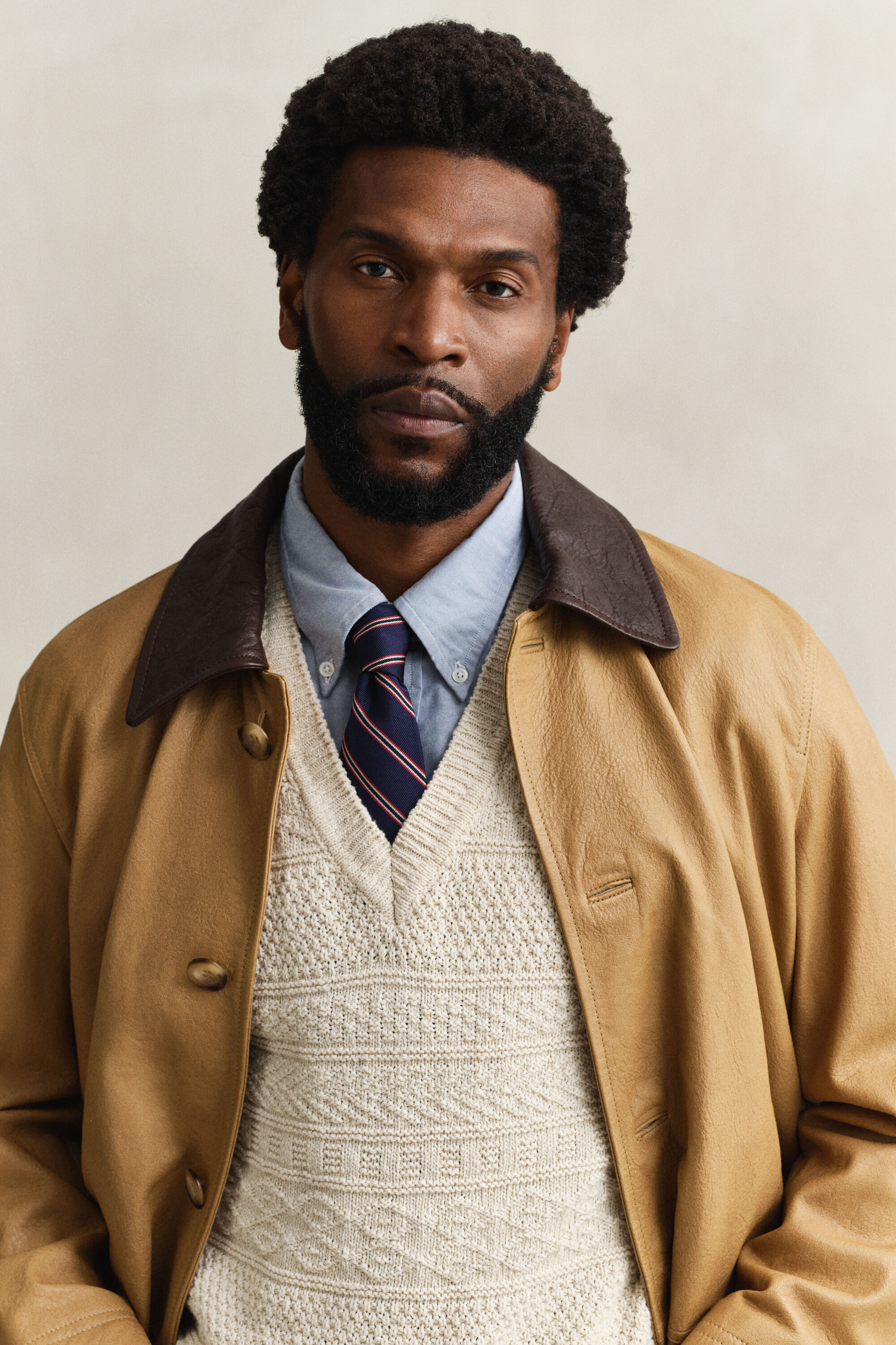 Veste Decker en cuir