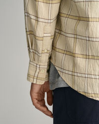 Chemise ultra-ample textur&eacute;e &agrave; carreaux