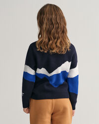 Pull ras du cou en jacquard Alpine Kids