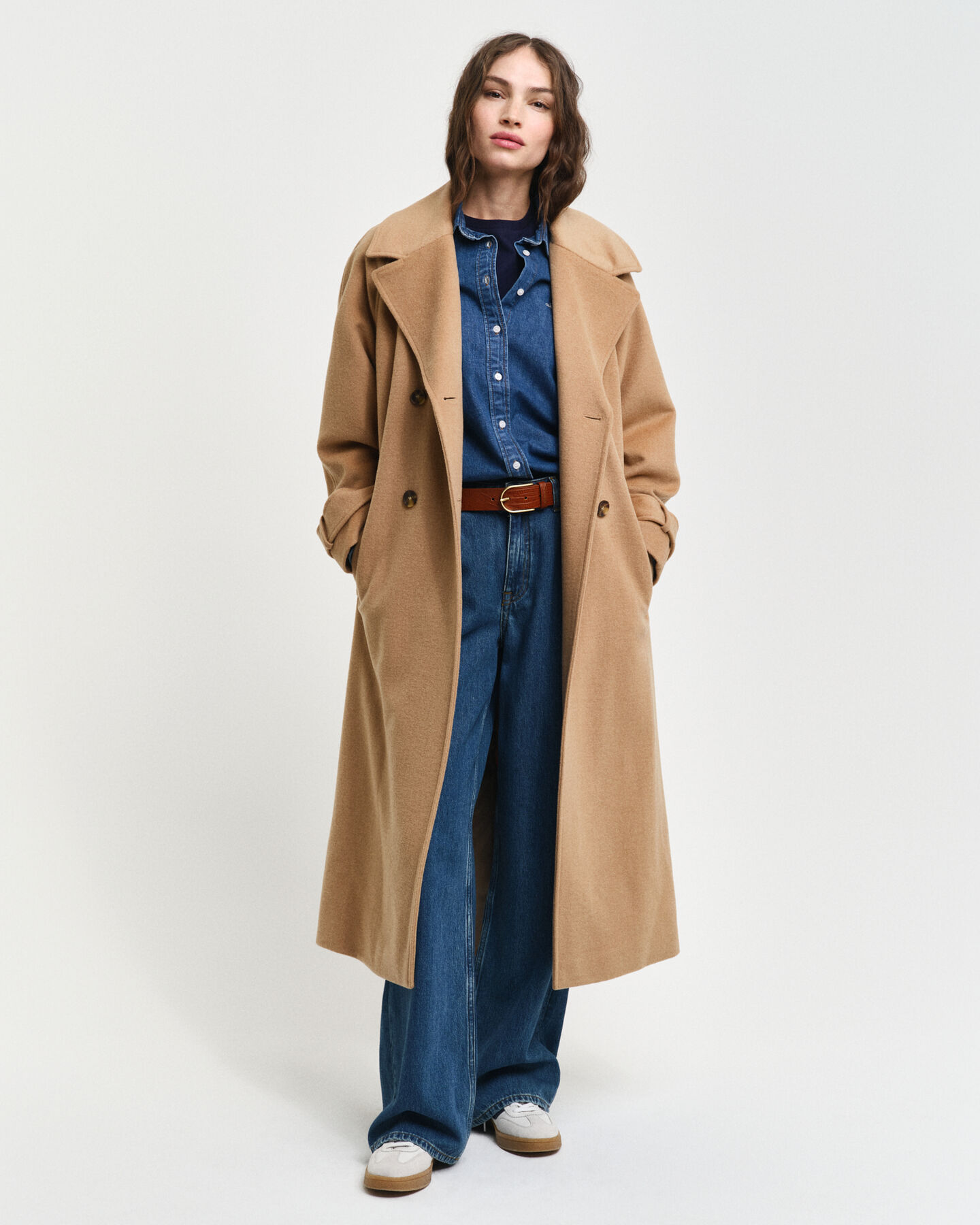 Trench-coat en laine