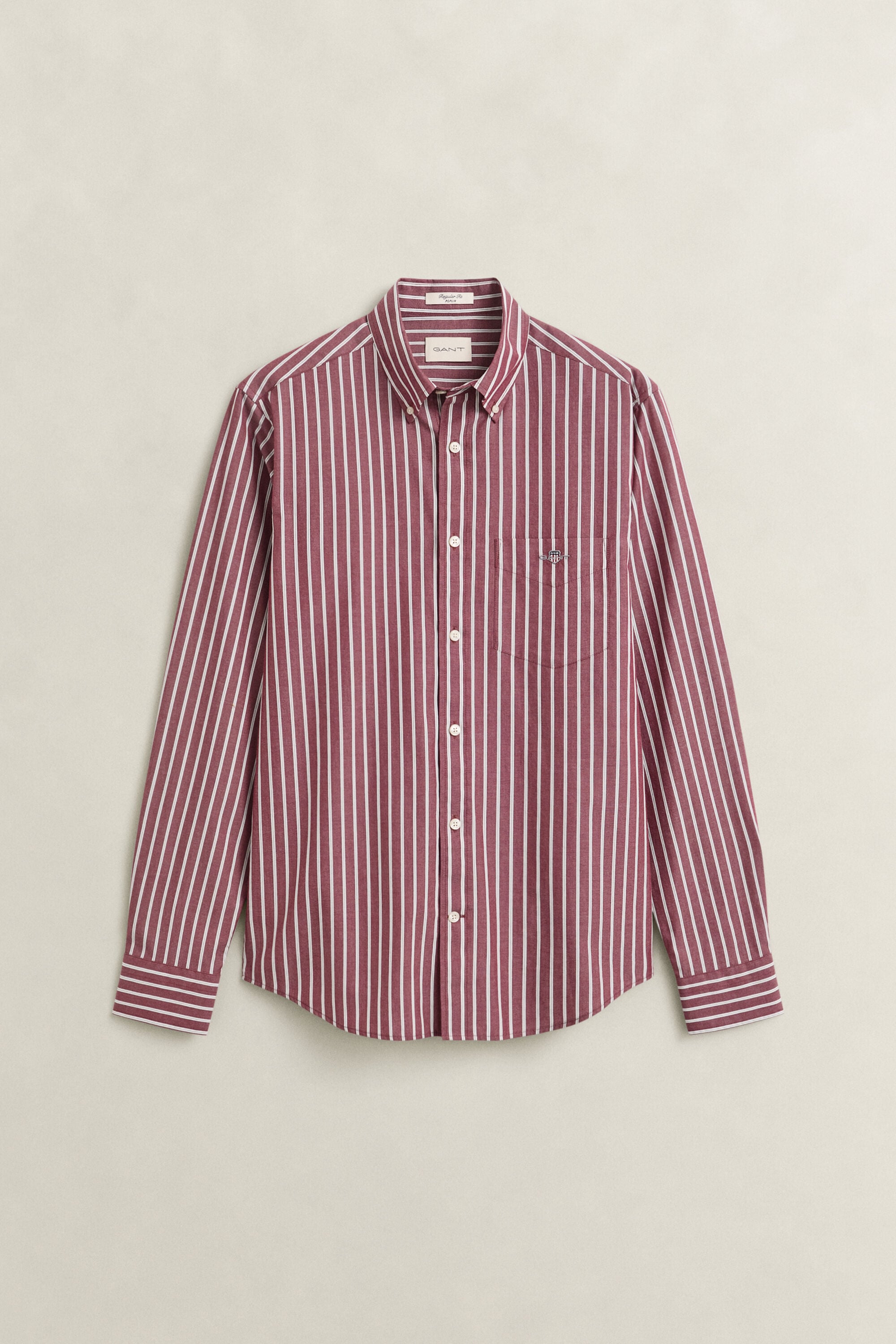 Chemise en popeline à rayures