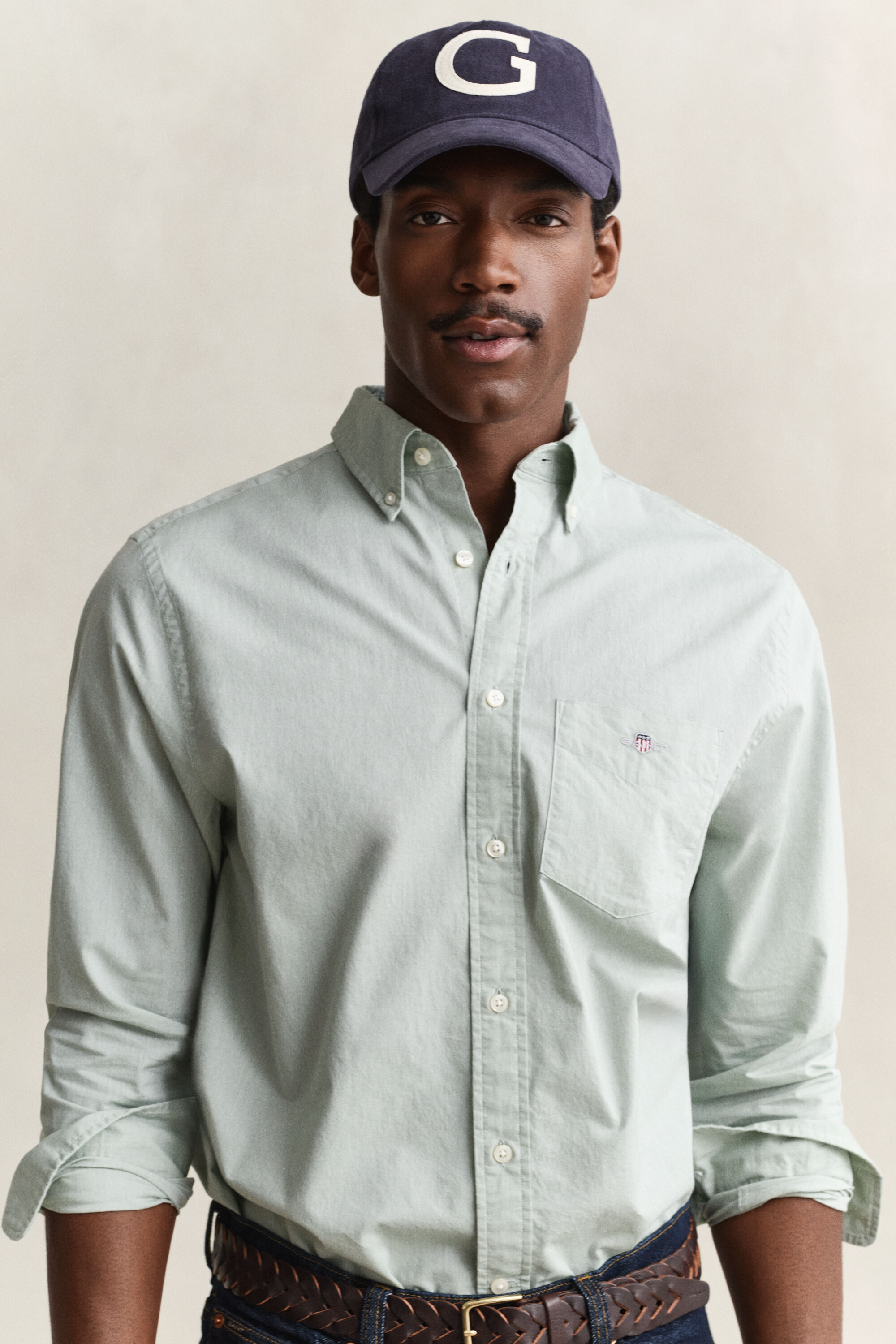 Chemise coupe regular en popeline classique