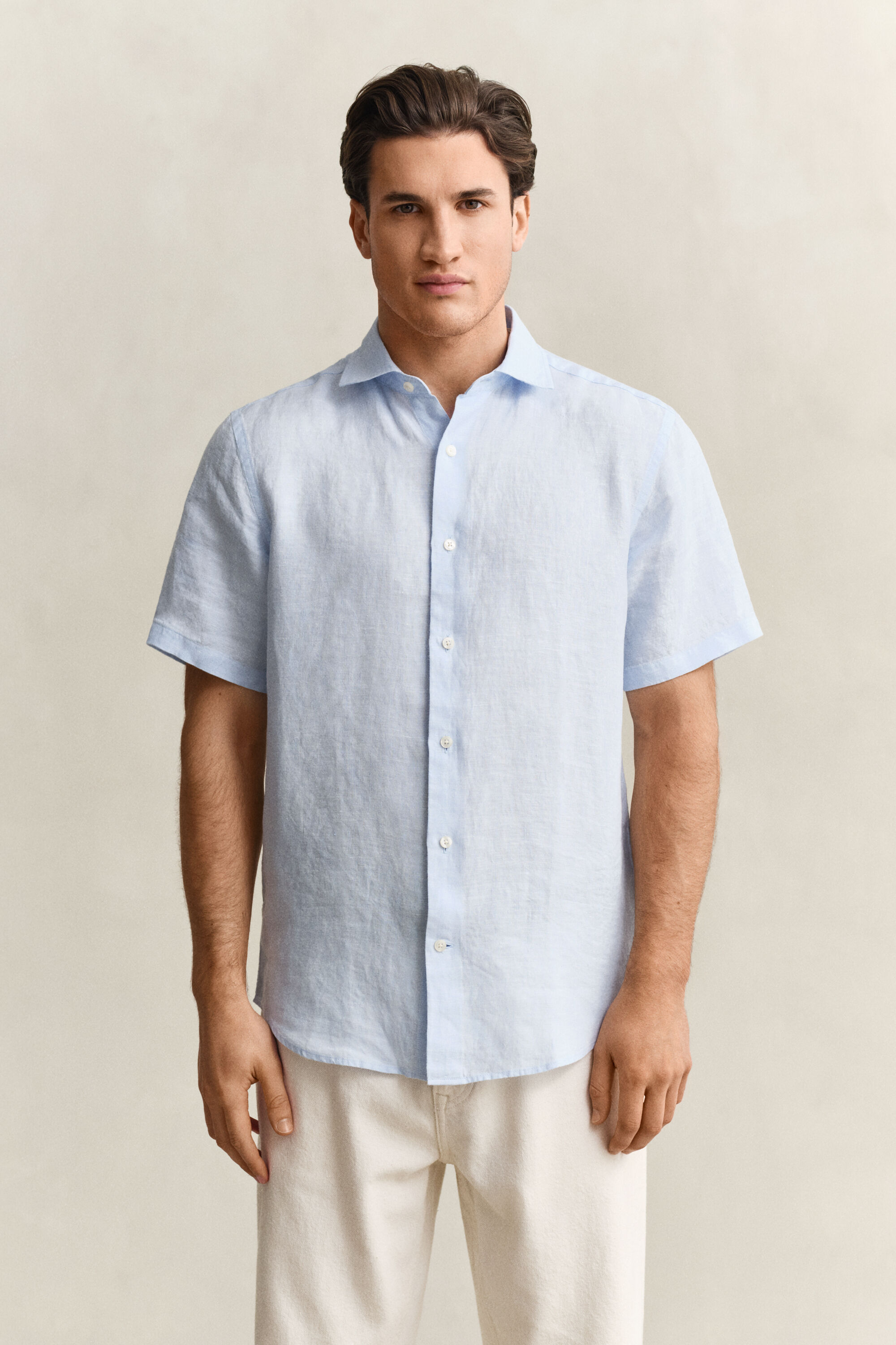Chemise à manches courtes en lin