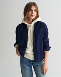 Chemise regular fit en velours côtelé