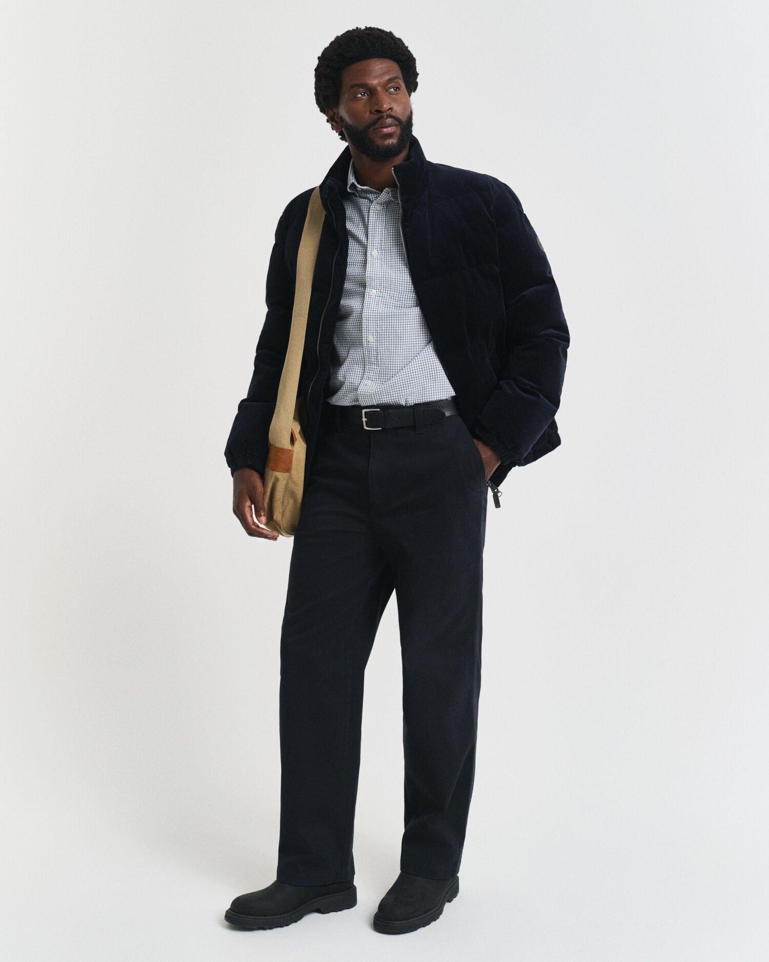 Chemise coupe regular classique en popeline à carreaux