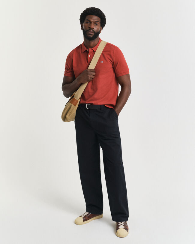 Polo coupe regular en coton piqué Shield