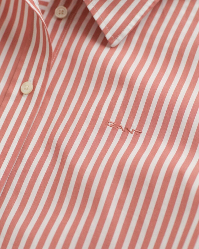 Chemise coupe regular en popeline &agrave; rayures classique