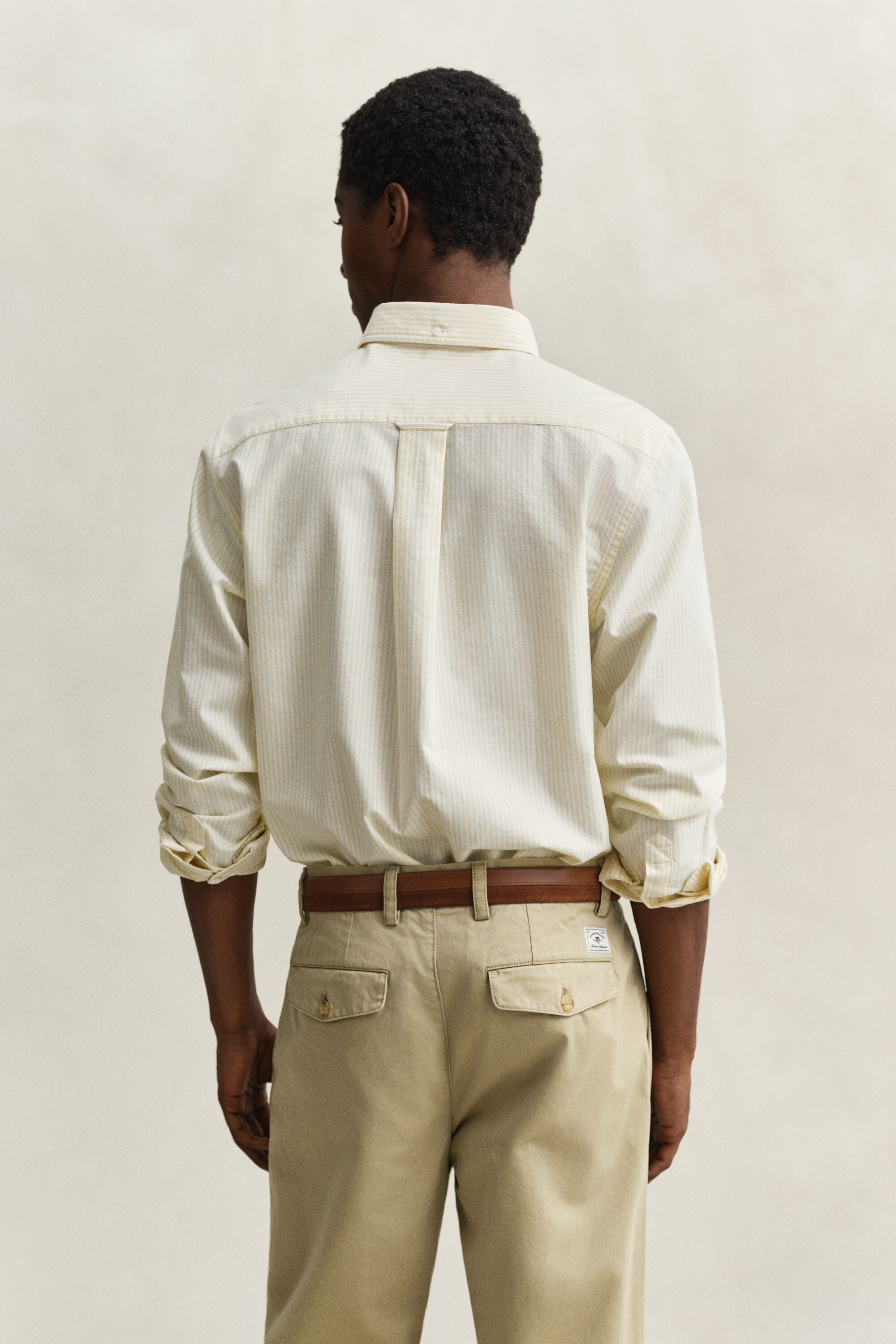 Chemise en coton Oxford classique à rayures Banker