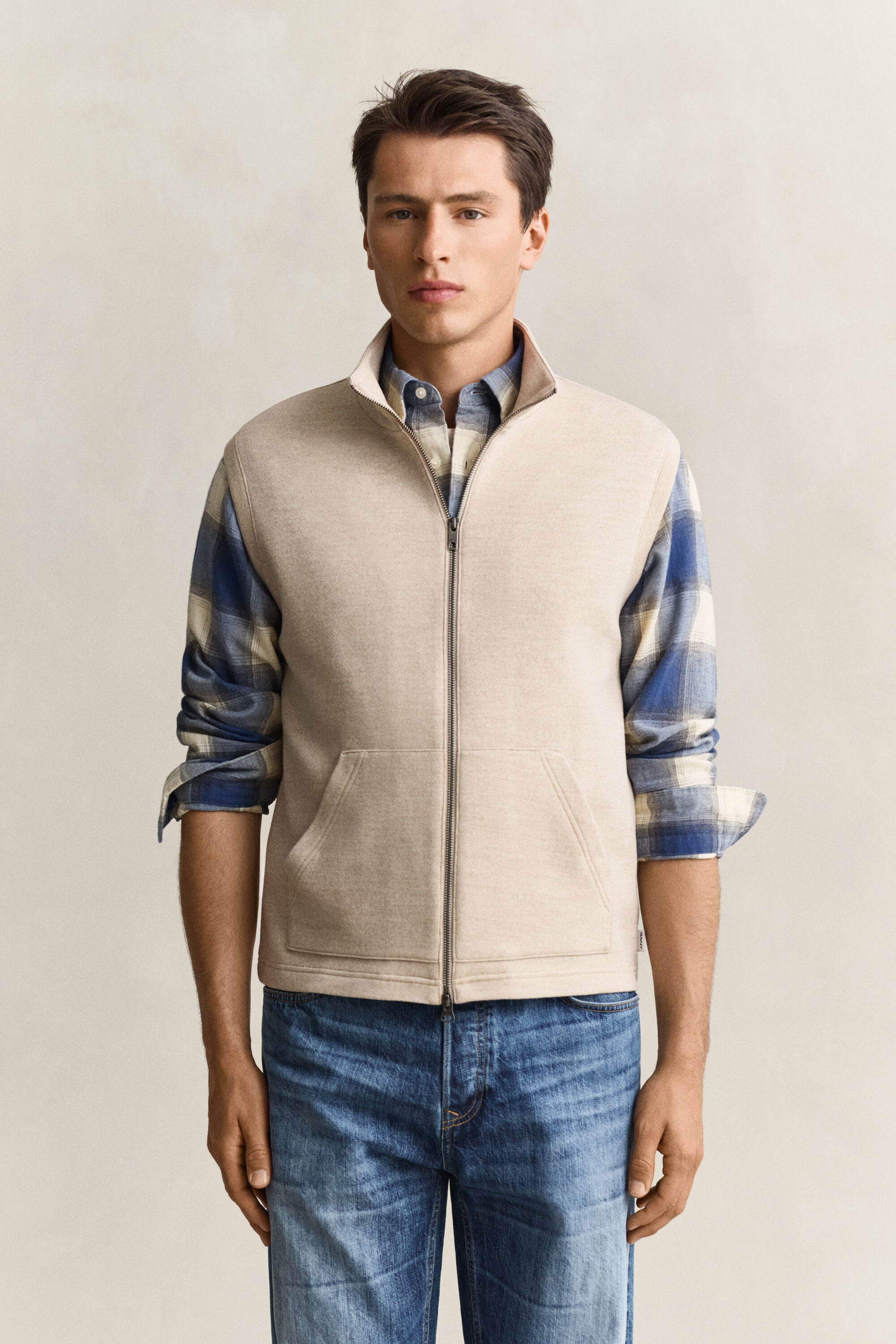 Veste sans manches zippée