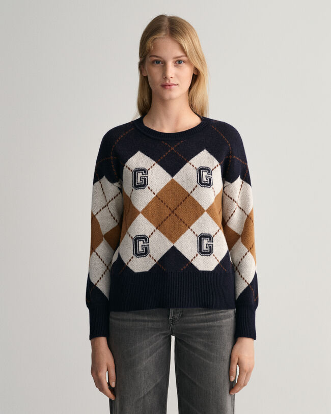 Pull ras du cou Argyle