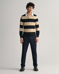 Rugger en laine m&eacute;rinos &agrave; larges rayures