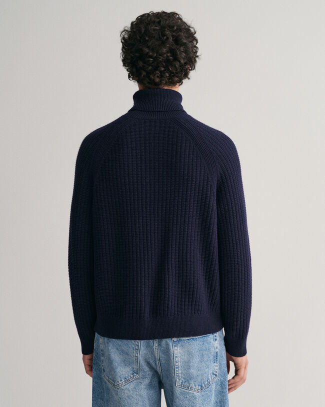 Pull col roulé Textured