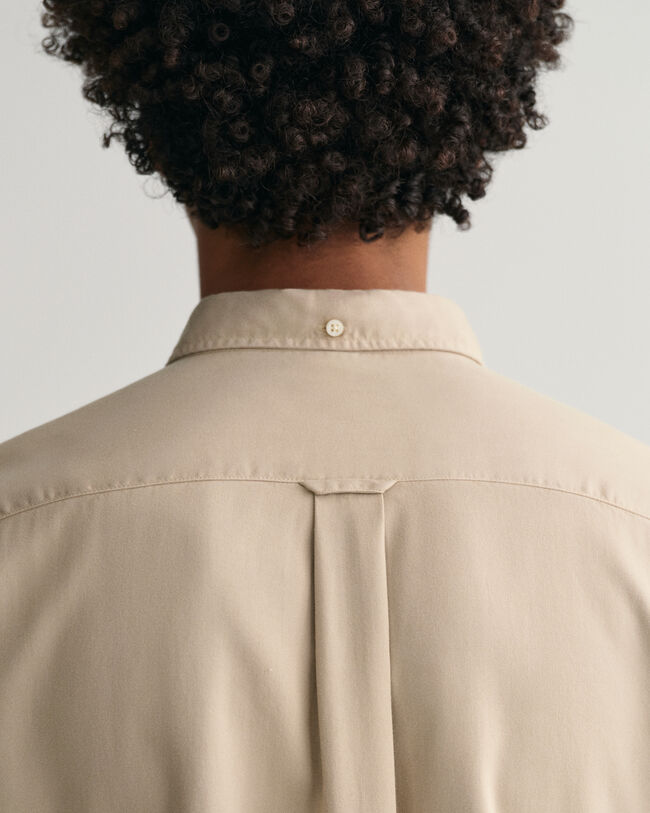 Chemise regular fit en lyocell teinte en pi&egrave;ce