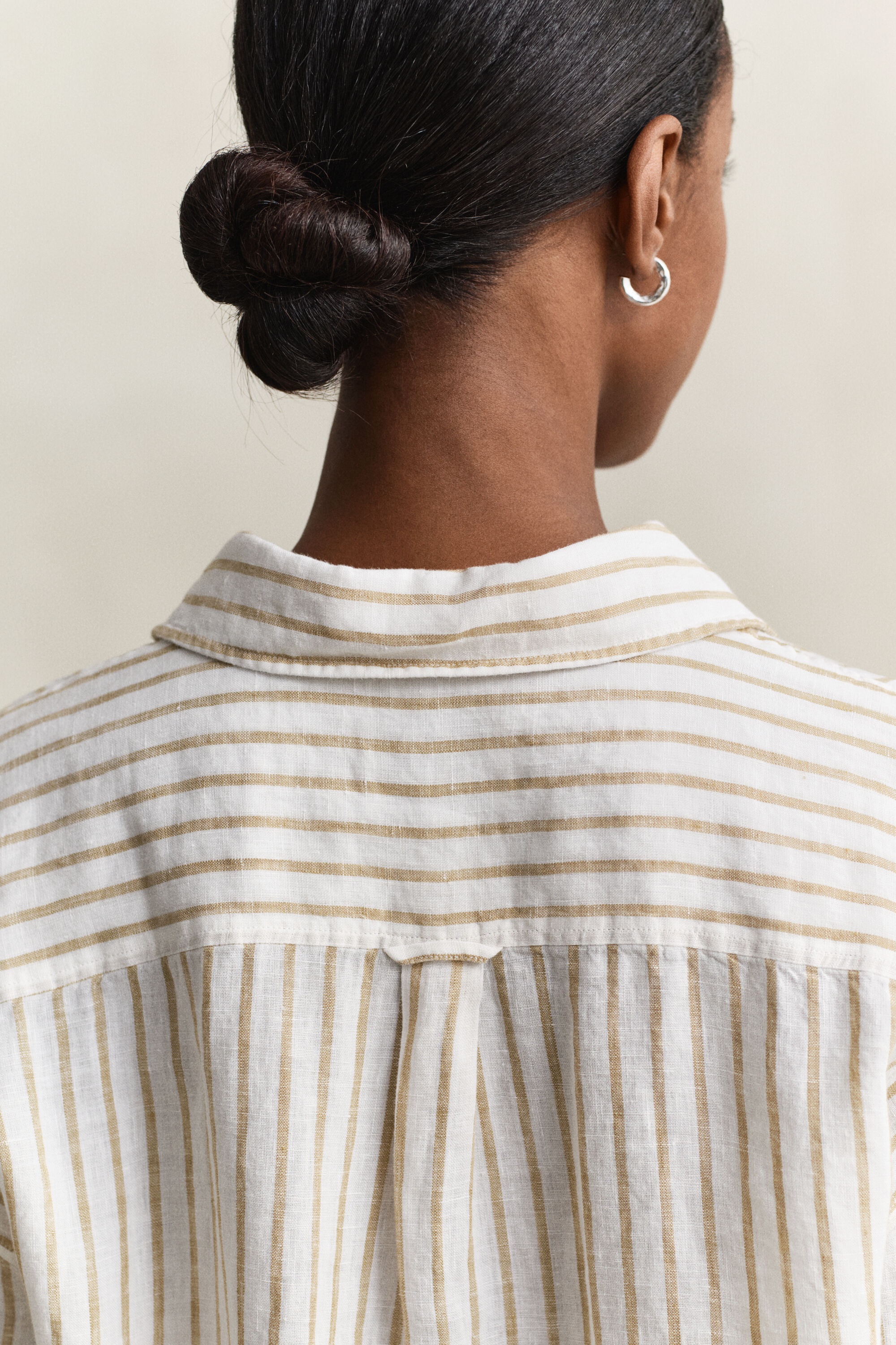 Chemise relaxed fit en lin à rayures