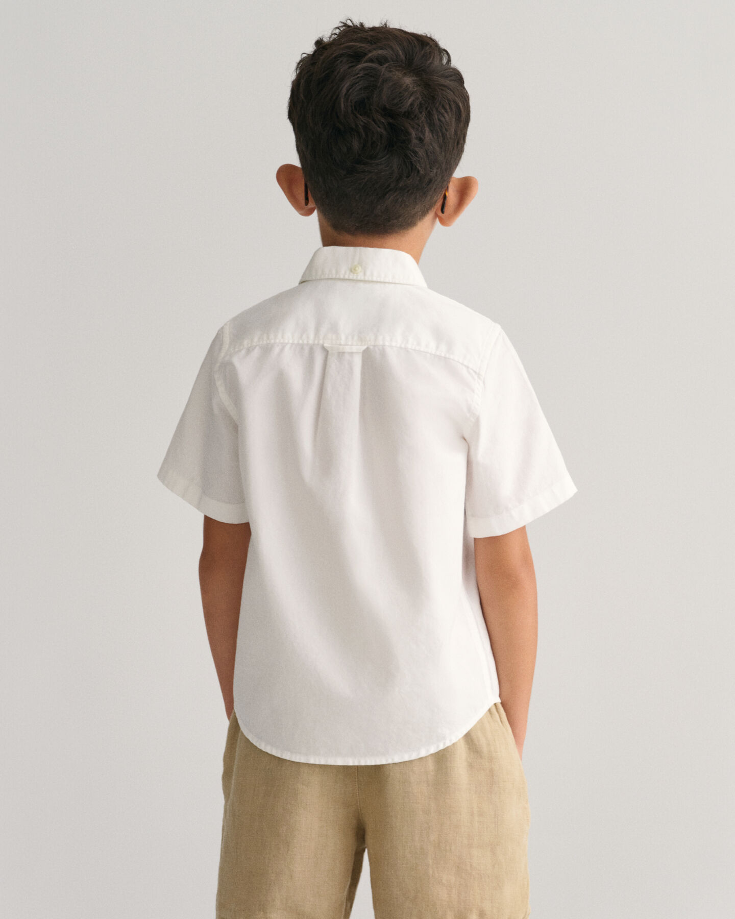 Chemise en coton Oxford &agrave; manches courtes Kids